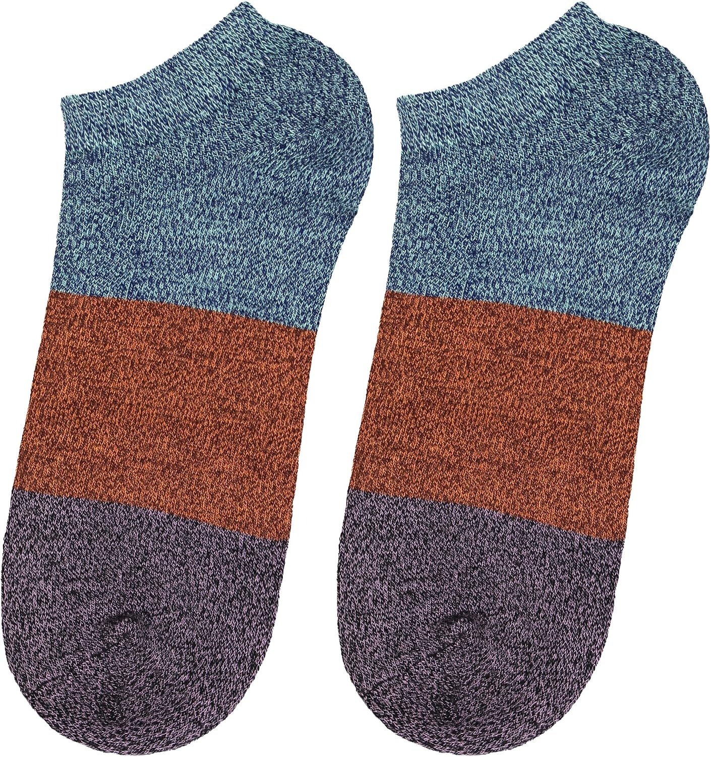 image:imageMens Bamboo Rayon Colored Superior Wicking Breathable Ankle Socks  2 Pair PacksMulticolor Blue Red Purple