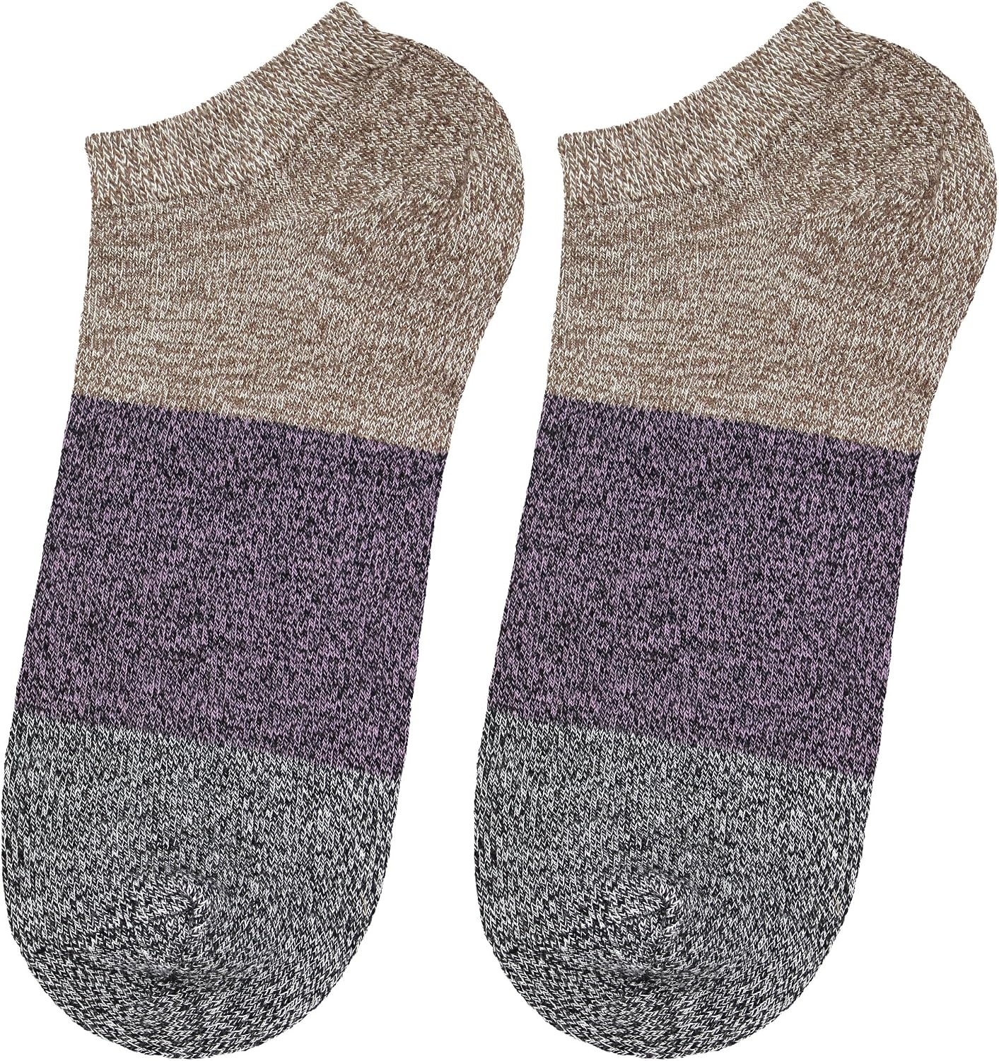 image:imageMens Bamboo Rayon Colored Superior Wicking Breathable Ankle Socks  2 Pair PacksMulticolor Brown Purple Black