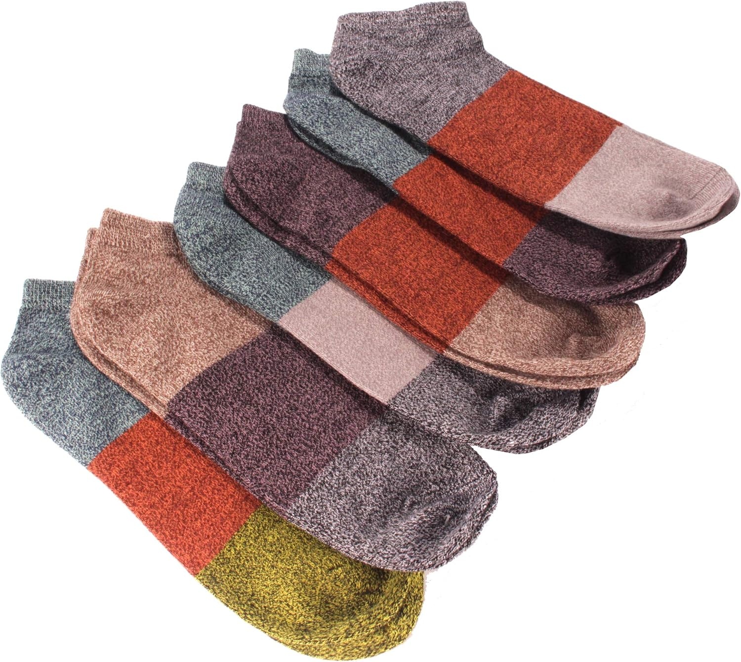 image:imageMens Bamboo Rayon Colored Superior Wicking Breathable Ankle Socks  2 Pair PacksMulticolor Purple Red Brown
