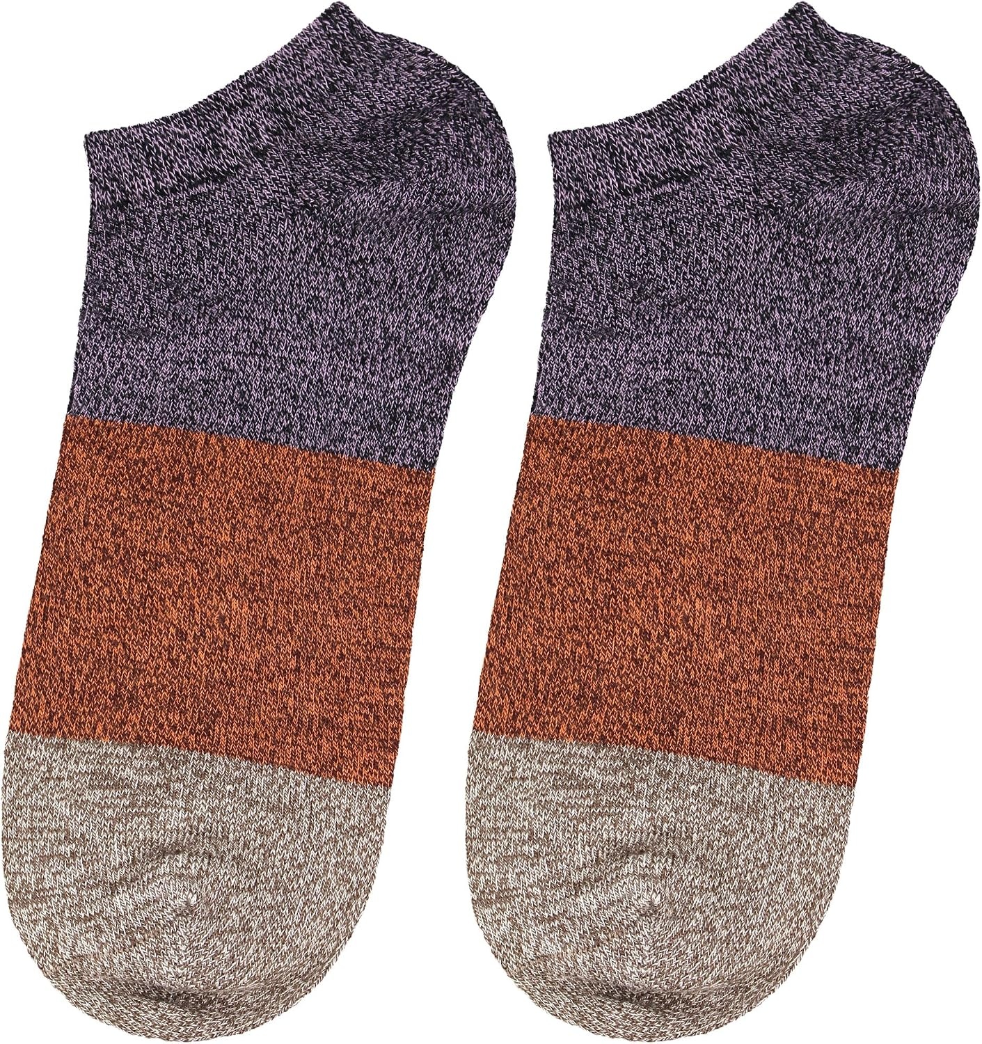 image:imageMens Bamboo Rayon Colored Superior Wicking Breathable Ankle Socks  2 Pair PacksMulticolor Purple Red Brown
