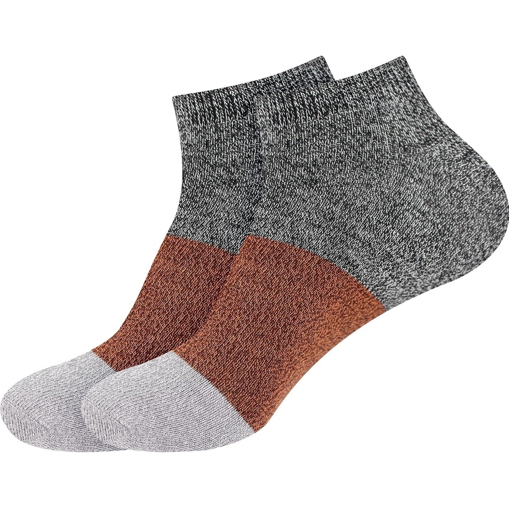 image:imageMens Bamboo Rayon Colored Superior Wicking Breathable Ankle Socks  2 Pair PacksMulticolor Black Red Grey