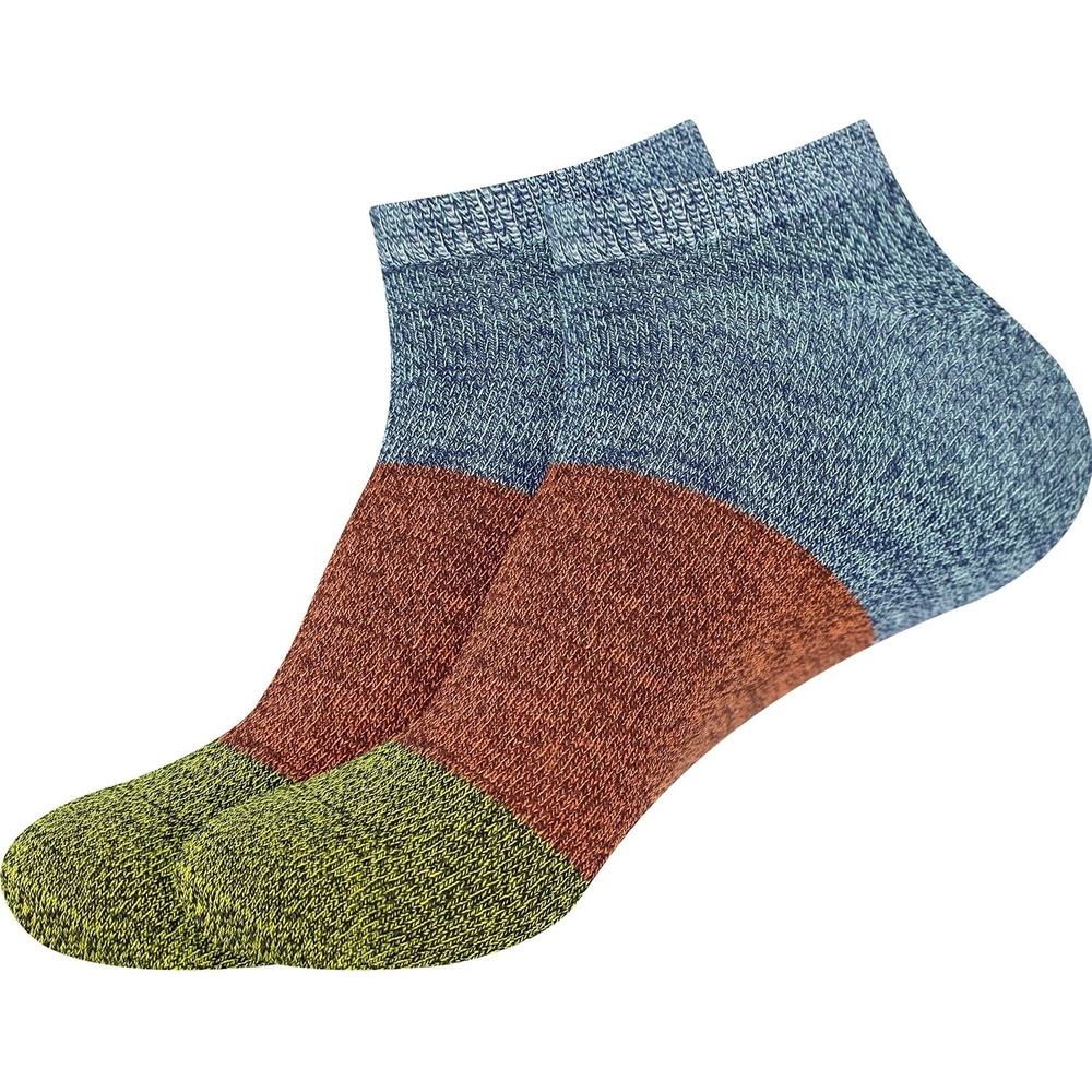 image:imageMens Bamboo Rayon Colored Superior Wicking Breathable Ankle Socks  2 Pair PacksMulticolor Blue Red Green