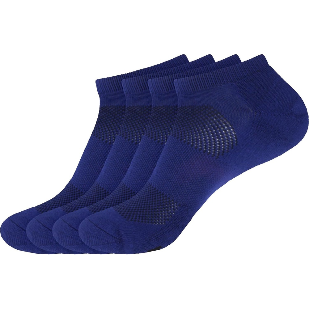 image:imageMens Rayon from Bamboo Fiber Colored Sports Superior Wicking Athletic Ankle Socks  4 Pair Value PackNavy Blue