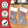 image:imageBambooMN 18 Classic Embroidered Sequined Christmas Stocking  Snowman  3 Units02 Penguin