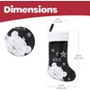 image:imageBambooMN 18 Classic Embroidered Sequined Christmas Stocking  Snowman  3 Units04 White Bear