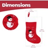 image:imageBambooMN 18 Classic Embroidered Sequined Christmas Stocking  Snowman  3 Units07 Snowman