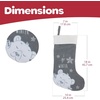 image:imageBambooMN 18 Classic Embroidered Sequined Christmas Stocking  Snowman  3 Units09 Polar Bear