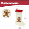 image:imageBambooMN 18 Classic Embroidered Sequined Christmas Stocking  Snowman  3 Units10 Gingerbread Man