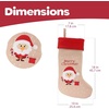image:imageBambooMN 18 Classic Embroidered Sequined Christmas Stocking  Snowman  3 Units11 Santa