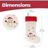 image:imageBambooMN 18 Classic Embroidered Sequined Christmas Stocking  Snowman  3 Units12 Snowman
