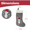 image:imageBambooMN 18 Classic Embroidered Sequined Christmas Stocking  Snowman  3 Units13 Cat