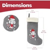 image:imageBambooMN 18 Classic Embroidered Sequined Christmas Stocking  Snowman  3 Units14 Dog