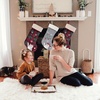 image:imageBambooMN 18 Classic Embroidered Sequined Christmas Stocking  Snowman  3 Units16 Naughty Cat Plaid