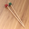 image:imageBambooMN 39 Bamboo Ball End Christmas Picks Skewers Party and Event Supplies for Desserts Drinks hors doeuvres  Red and Green Colors  200 Pieces47 119cm
