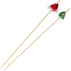 image:imageBambooMN 59 Bamboo Acrylic Gem Christmas Picks Skewers Party and Event Supplies for Desserts Drinks hors doeuvres  Red and Green Colors  200 Pieces200