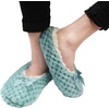 image:imageBambooMN Adult Soft Touch Tufted NonSlip SlipOn Lined Indoor Travel Cozy House Slippers01 Greenish Blue