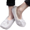 image:imageBambooMN Adult Soft Touch Tufted NonSlip SlipOn Lined Indoor Travel Cozy House Slippers05 White