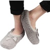 image:imageBambooMN Adult Soft Touch Tufted NonSlip SlipOn Lined Indoor Travel Cozy House Slippers06 Grey