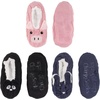 image:imageBambooMN Adult Women Soft Warm Cozy Fancy Yarn Slippers NonSlip Lined Socks Indoor Comfy House Travel SlippersAnimal D