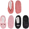 image:imageBambooMN Adult Women Soft Warm Cozy Fancy Yarn Slippers NonSlip Lined Socks Indoor Comfy House Travel SlippersAnimal a