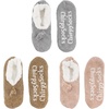image:imageBambooMN Adult Women Soft Warm Cozy Fancy Yarn Slippers NonSlip Lined Socks Indoor Comfy House Travel SlippersFancy C