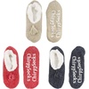 image:imageBambooMN Adult Women Soft Warm Cozy Fancy Yarn Slippers NonSlip Lined Socks Indoor Comfy House Travel SlippersFancy D