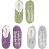 image:imageBambooMN Adult Women Soft Warm Cozy Fancy Yarn Slippers NonSlip Lined Socks Indoor Comfy House Travel SlippersFancy E