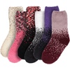 image:imageBambooMN Colorful Fuzzy Socks  Assorted Super Soft Warm Microfiber Comfy Home Socks  Value PackAssortment D