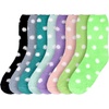 image:imageBambooMN Colorful Fuzzy Socks  Assorted Super Soft Warm Microfiber Comfy Home Socks  Value PackPolka Dot 8b
