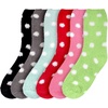 image:imageBambooMN Colorful Fuzzy Socks  Assorted Super Soft Warm Microfiber Comfy Home Socks  Value PackPolka Dot Assortment E