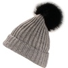 image:imageBambooMN Cozy Winter Christmas Theme Hat05 Dark Grey Beanie