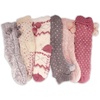 image:imageBambooMN Extra Thick Cozy Fuzzy Animal Thermal Cabin Plush Fleecelined Knitted Crew SocksAsst B
