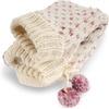 image:imageBambooMN Extra Thick Cozy Fuzzy Animal Thermal Cabin Plush Fleecelined Knitted Crew SocksColor 01 Beige Rainbow