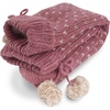 image:imageBambooMN Extra Thick Cozy Fuzzy Animal Thermal Cabin Plush Fleecelined Knitted Crew SocksColor 03 Brown Maroon