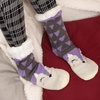 image:imageBambooMN Extra Thick Cozy Fuzzy Animal Thermal Cabin Plush Fleecelined Knitted Crew SocksThermal  Asst K