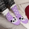 image:imageBambooMN Extra Thick Cozy Fuzzy Animal Thermal Cabin Plush Fleecelined Knitted Crew SocksThermal  Panda
