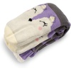 image:imageBambooMN Extra Thick Cozy Fuzzy Animal Thermal Cabin Plush Fleecelined Knitted Crew SocksThermal  Purple Wolf