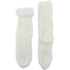 image:imageBambooMN Extra Thick Cozy Fuzzy Animal Thermal Cabin Plush Fleecelined Knitted Crew SocksThermal  White 1pr
