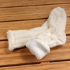 image:imageBambooMN Extra Thick Cozy Fuzzy Animal Thermal Cabin Plush Fleecelined Knitted Crew SocksThermal  White 3pr