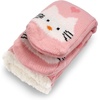 image:imageBambooMN Extra Thick Cozy Fuzzy Animal Thermal Cabin Plush Fleecelined Knitted Crew SocksThermal  White Kitty