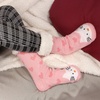 image:imageBambooMN Extra Thick Cozy Fuzzy Animal Thermal Cabin Plush Fleecelined Knitted Crew SocksThermal  White Kitty
