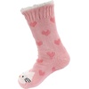 image:imageBambooMN Extra Thick Cozy Fuzzy Animal Thermal Cabin Plush Fleecelined Knitted Crew SocksThermal  White Kitty