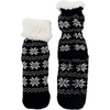 image:imageBambooMN Extra Thick Soft Cozy Fuzzy Thermal Cabin Plush Fleecelined Fur Cuff Knitted Crew SocksThermal  Asst B