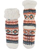 image:imageBambooMN Extra Thick Soft Cozy Fuzzy Thermal Cabin Plush Fleecelined Fur Cuff Knitted Crew SocksThermal  Asst C