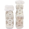 image:imageBambooMN Extra Thick Soft Cozy Fuzzy Thermal Cabin Plush Fleecelined Fur Cuff Knitted Crew SocksThermal  Asst D