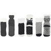 image:imageBambooMN Extra Thick Soft Cozy Fuzzy Thermal Cabin Plush Fleecelined Fur Cuff Knitted Crew SocksThermal  Asst F