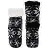 image:imageBambooMN Extra Thick Soft Cozy Fuzzy Thermal Cabin Plush Fleecelined Fur Cuff Knitted Crew SocksThermal  Asst G