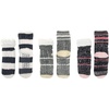 image:imageBambooMN Extra Thick Soft Cozy Fuzzy Thermal Cabin Plush Fleecelined Fur Cuff Knitted Crew SocksThermal  Asst a