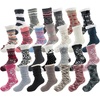 image:imageBambooMN Extra Thick Soft Cozy Fuzzy Thermal Cabin Plush Fleecelined Fur Cuff Knitted Crew SocksThermal  Color 10d