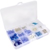 image:imageBambooMN JubileeYarn Bead Kit  Assortment 208 Orange Chrome Heart  600pcsBlue Pearl  Assortment 204